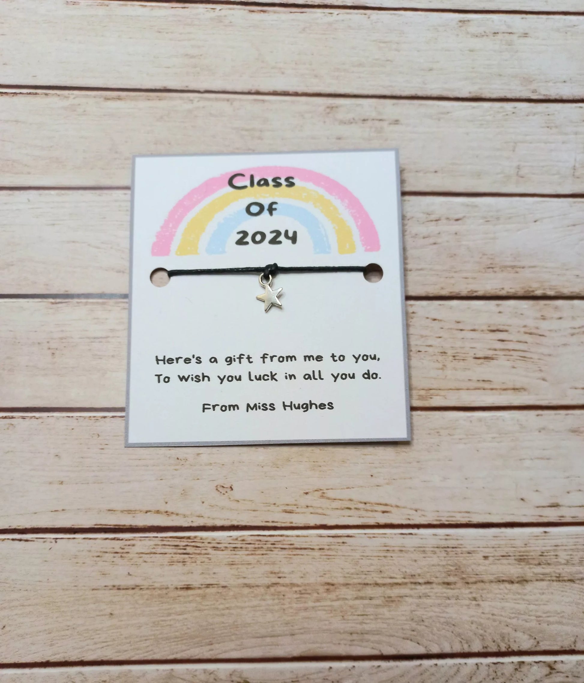 Rainbow Class of 2024 wish bracelet (wb1162) image 0