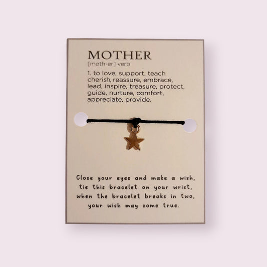 20 x mother meaning mini  wish bracelets (WB954)