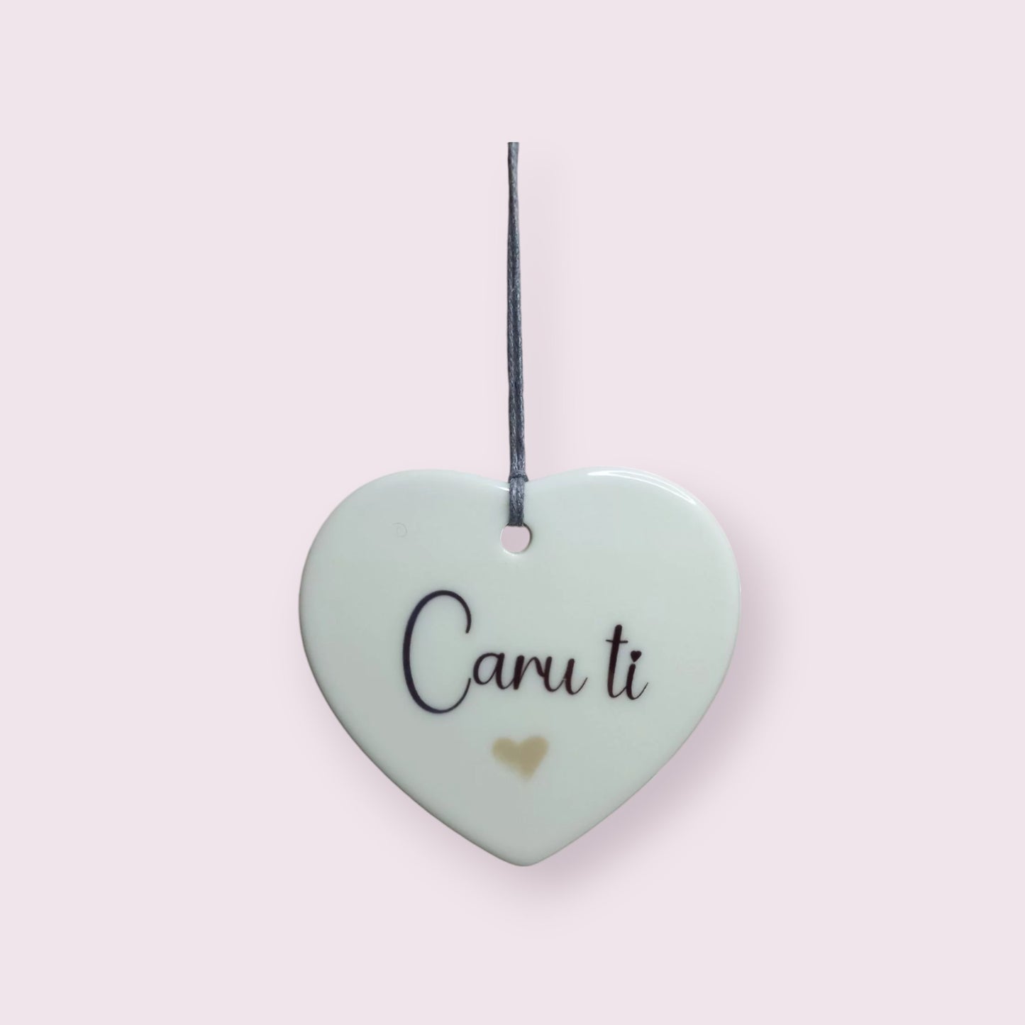 Caru ti Welsh (I love you) 7cm ceramic heart