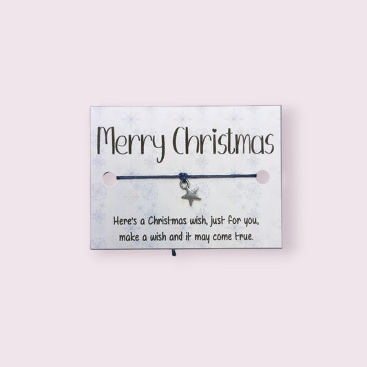 20 x Merry Christmas Mini wish bracelets (WB1049)