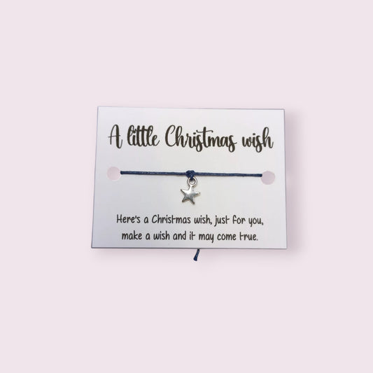 20 x a little christmas wish Mini wish bracelets (WB1056)