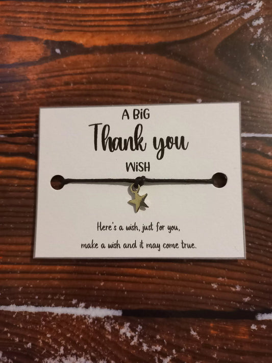 5, 10, 20, A big thank you mini wish bracelets (WB1099)