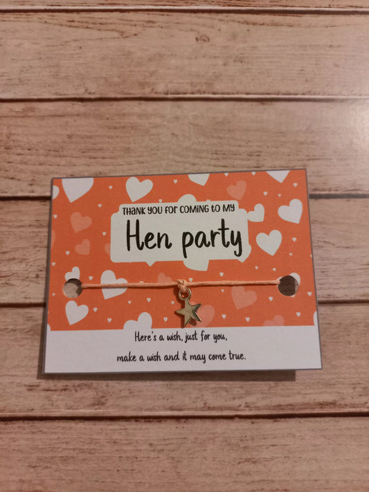 5, 10, 20,  Hen party mini wish bracelets (WB1119)