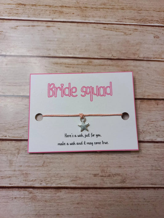 5, 10, 20, Bride squad mini wish bracelets (WB1130)