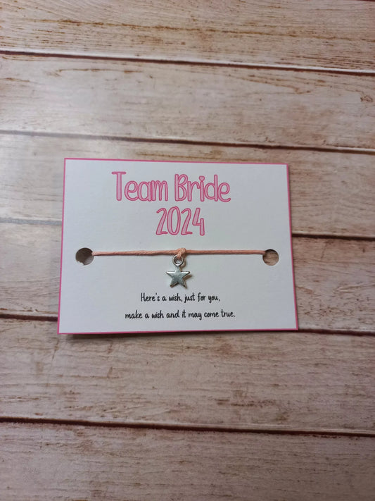 5, 10, 20, Team bride 2024 mini wish bracelets (WB1131)