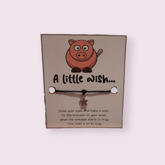 20 x Pig Mini Wish Bracelets (WB541)