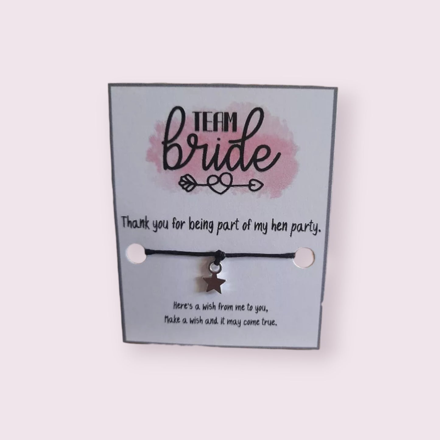 Team Bride Minis wish bracelets (WB654)