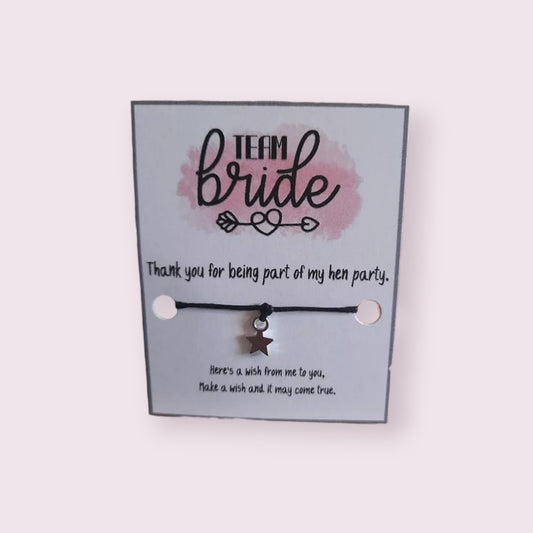 Team Bride Minis wish bracelets (WB654)