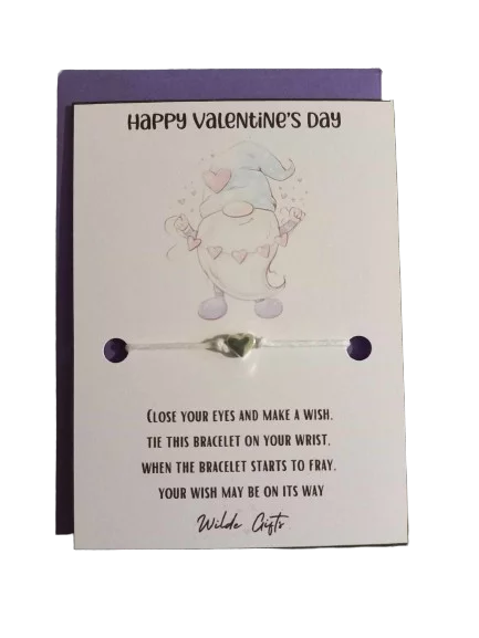 Gnome valentines wish bracelet (wb1232)