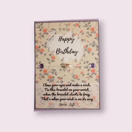 Happy birthday floral wish bracelet (wb1263) image 0