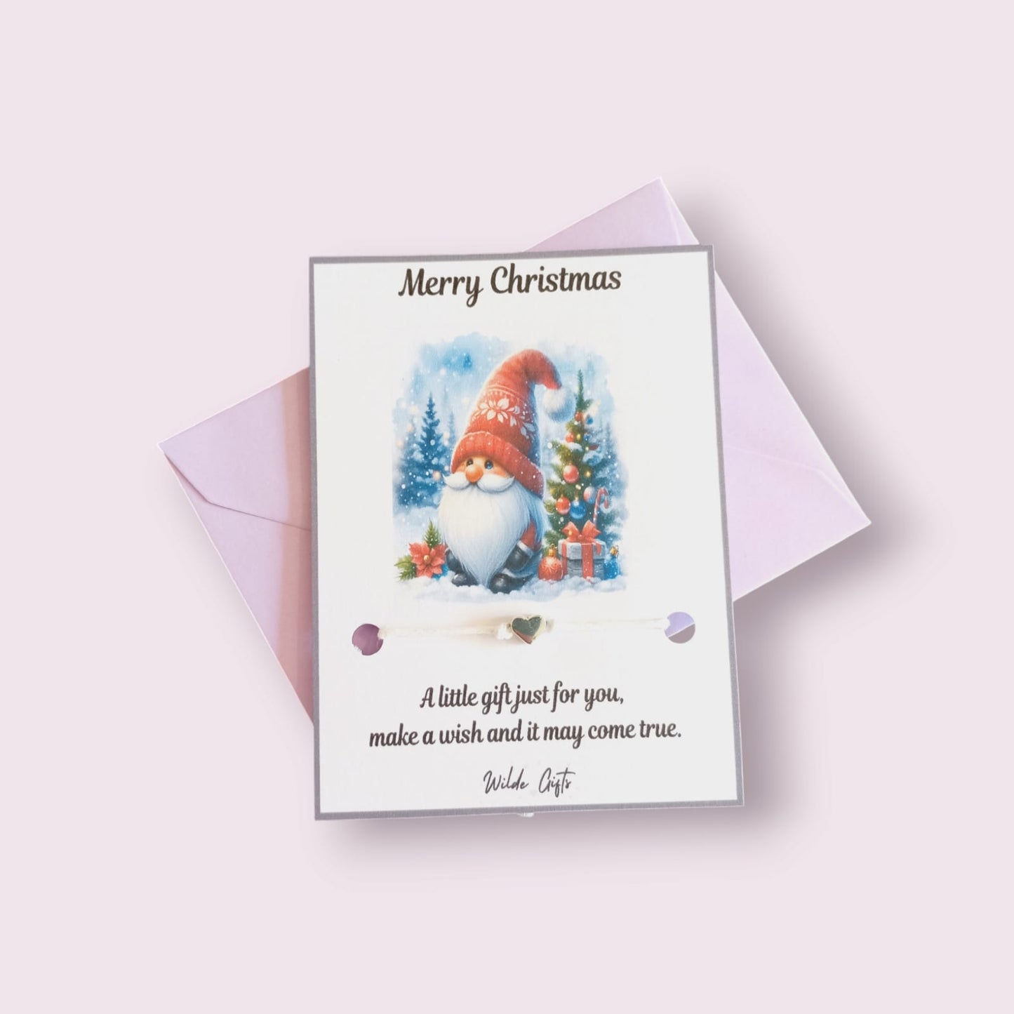 Gnome Christmas wish bracelet (wb1296) image 1