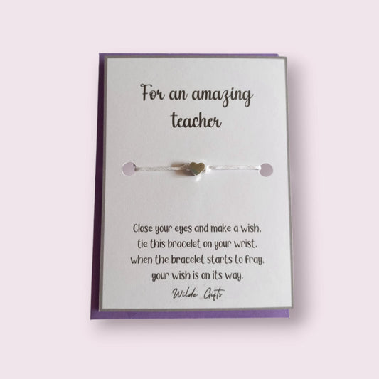 for an amazing teacher wish bracelet (WB735)