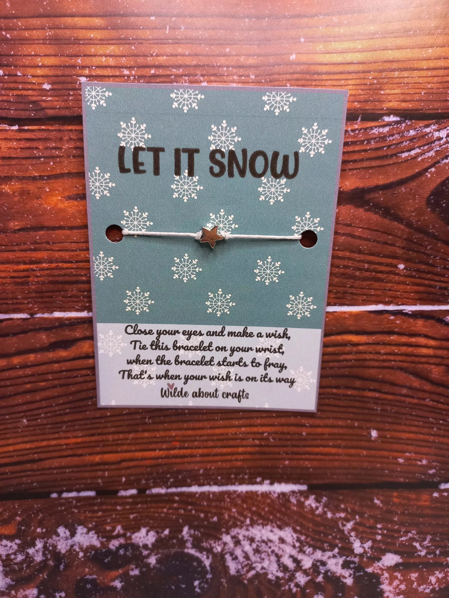 Let it snow wish bracelet (WB1042) image 1