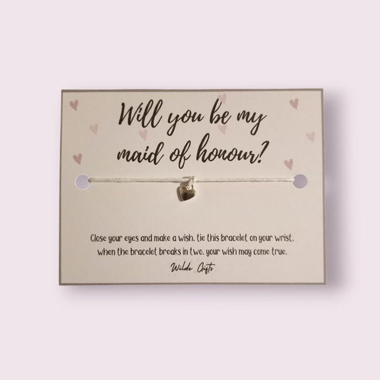 Will you be my maid of honour wish bracelet (WB876) image 1