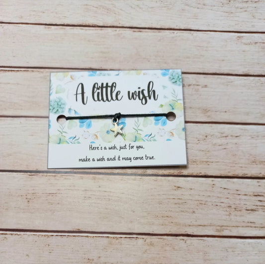 A little wish blue floral wish bracelet (wb1155) image 0