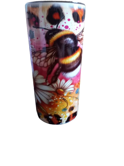 Bee daisies 15oz hot cold Tumbler - Wilde Gifts 