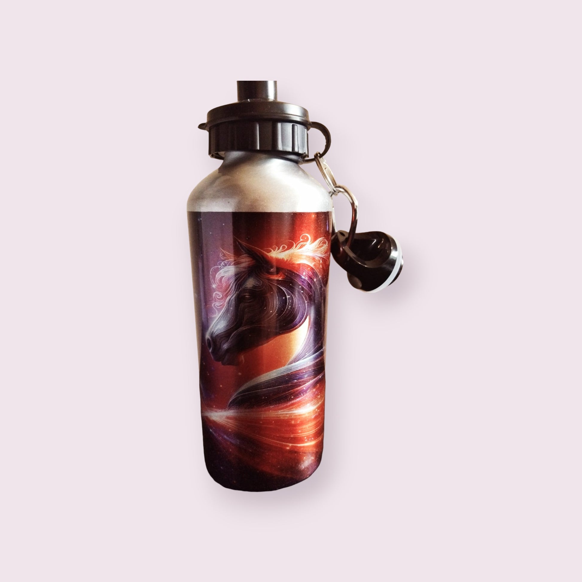 Black Horse 600ml Water Bottle - Wilde Gifts Water Bottle