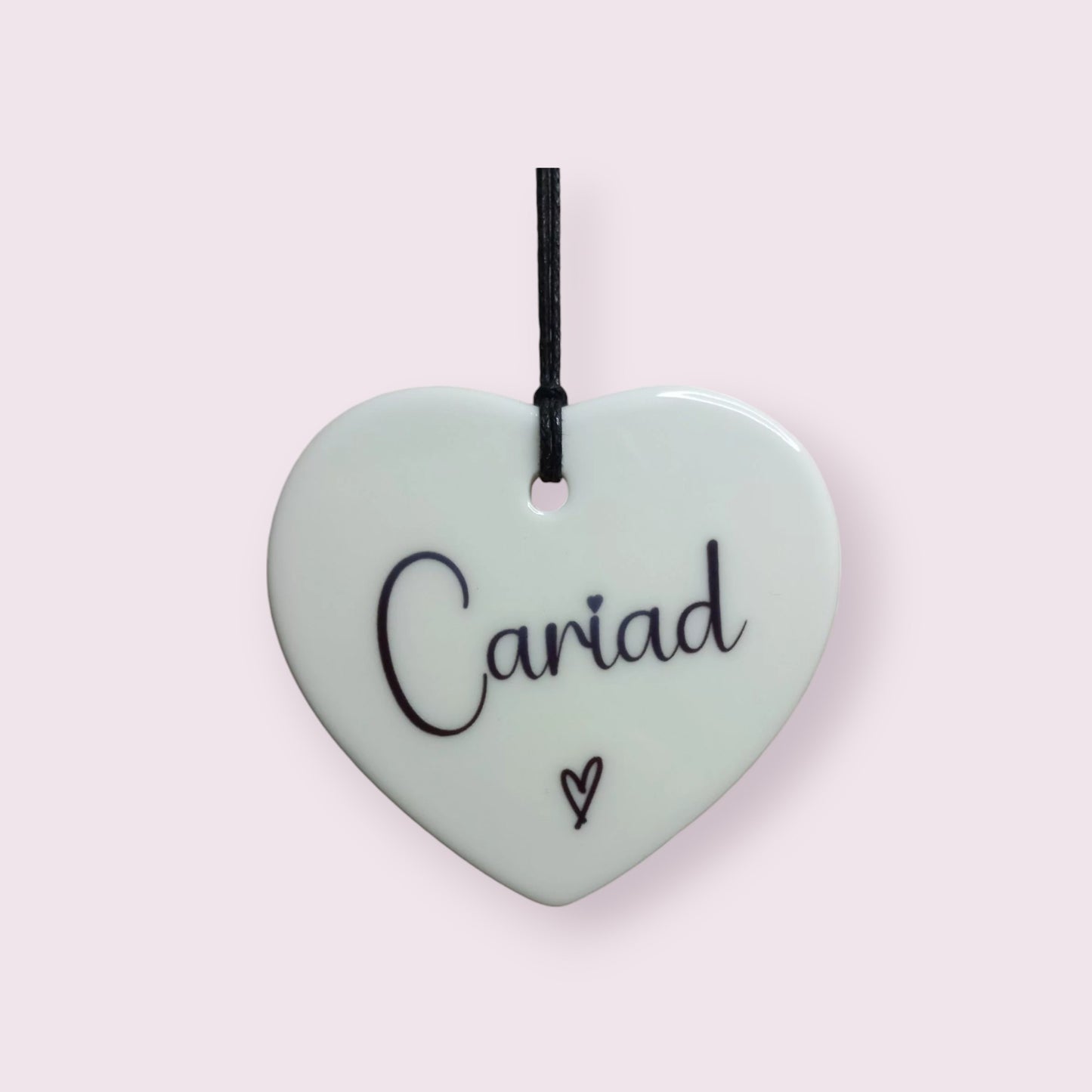 Cariad welsh 7cm ceramic heart - Wilde Gifts Ceramic Hearts