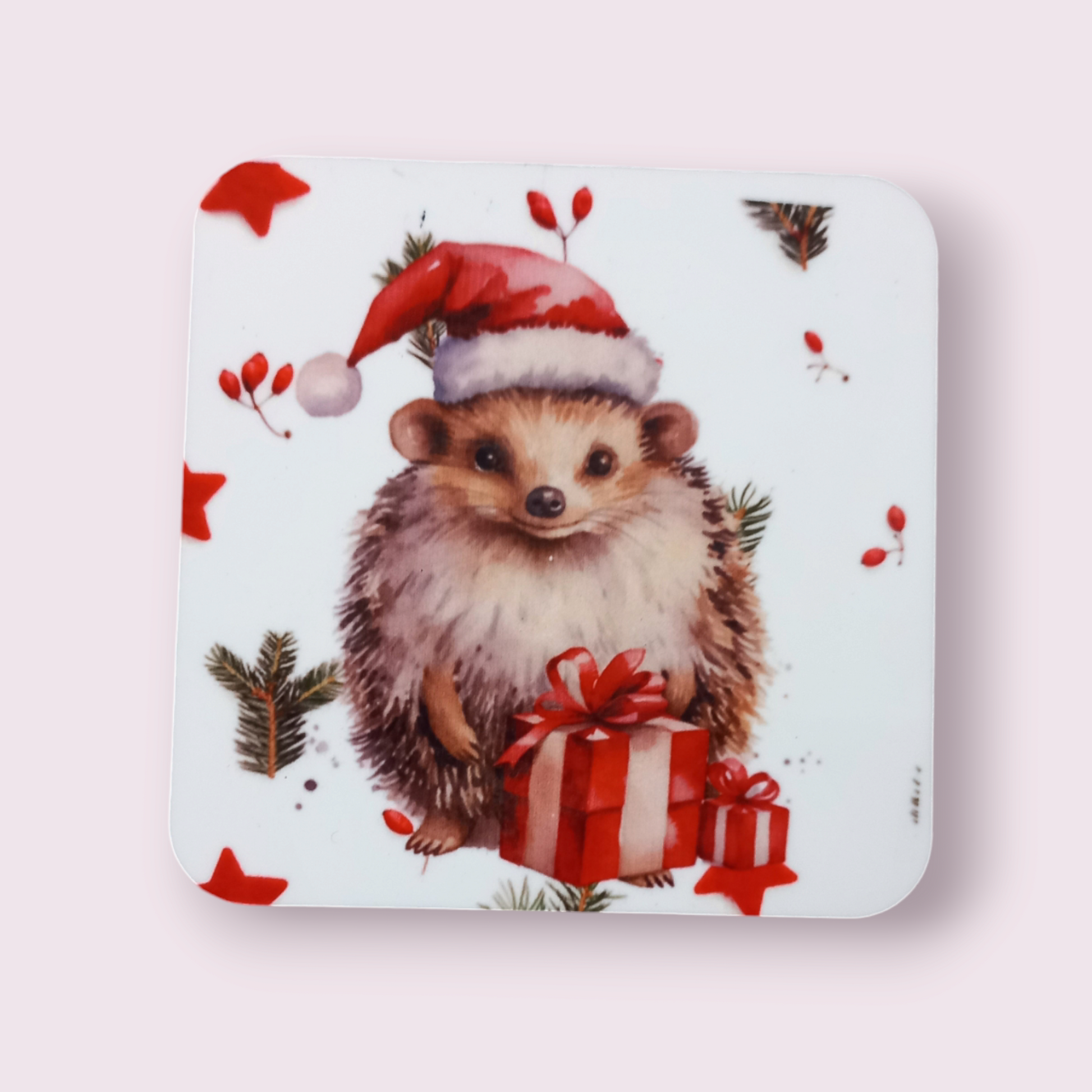 Christmas Hedgehog coaster - Wilde Gifts 