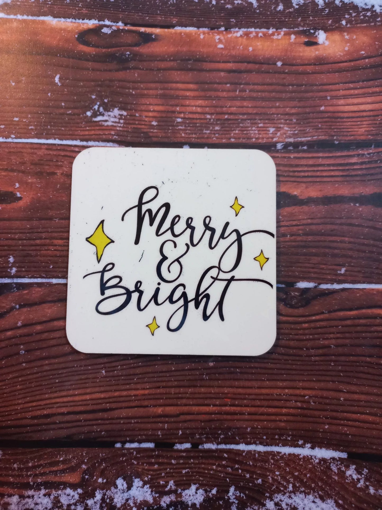 Christmas merry and bright coaster - Wilde Gifts 