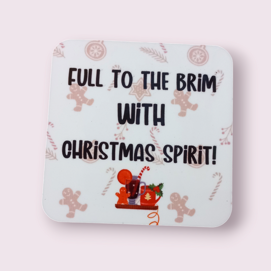 Christmas spirit coaster - Wilde Gifts 