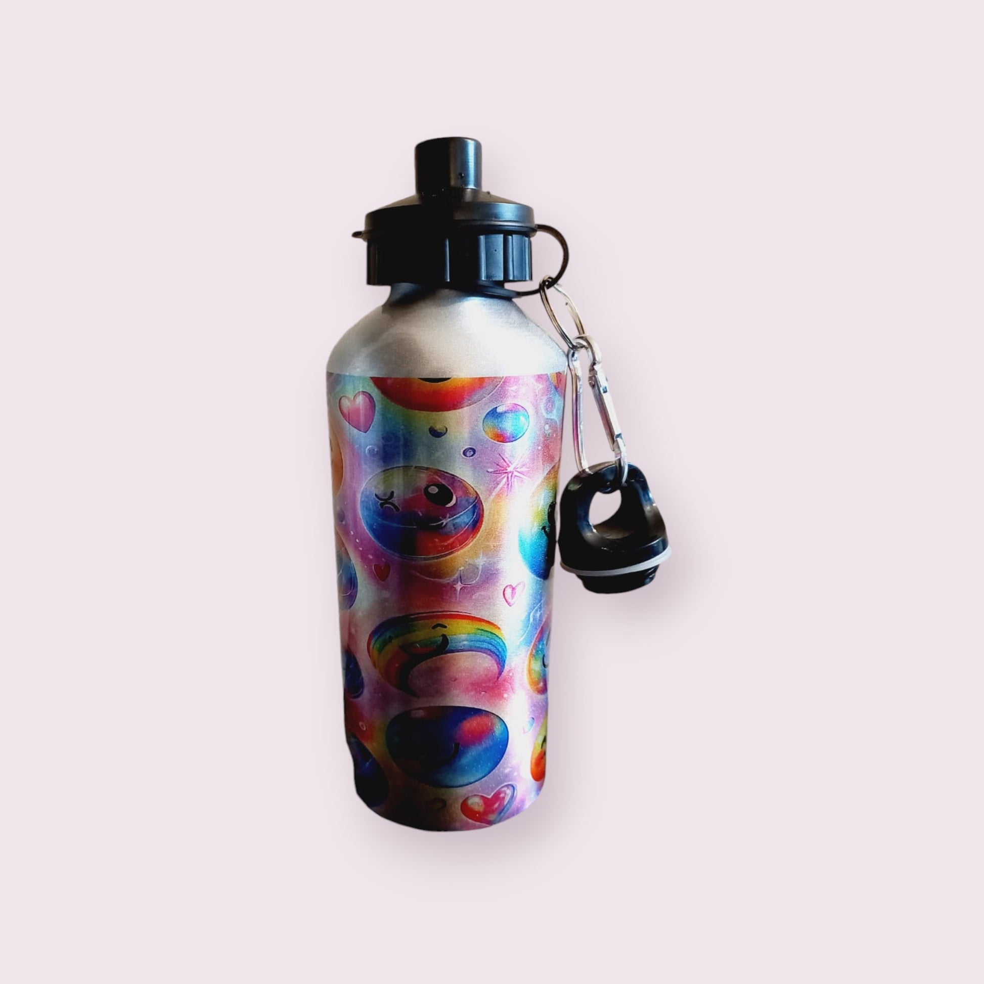 Colourful Smiley 600ml Water Bottle - Wilde Gifts Water Bottle