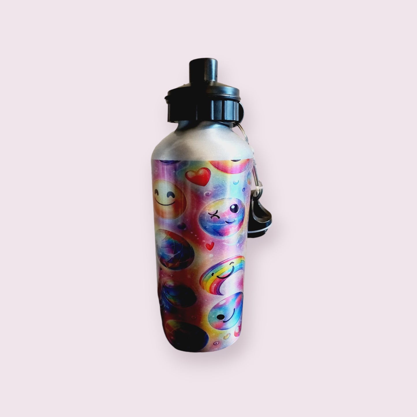 Colourful Smiley 600ml Water Bottle - Wilde Gifts Water Bottle