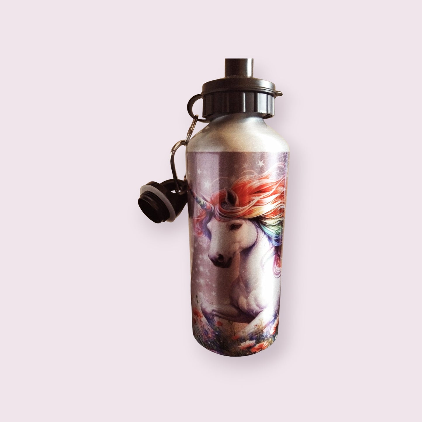 Colourful Unicorn 600ml Water Bottle - Wilde Gifts Water Bottle