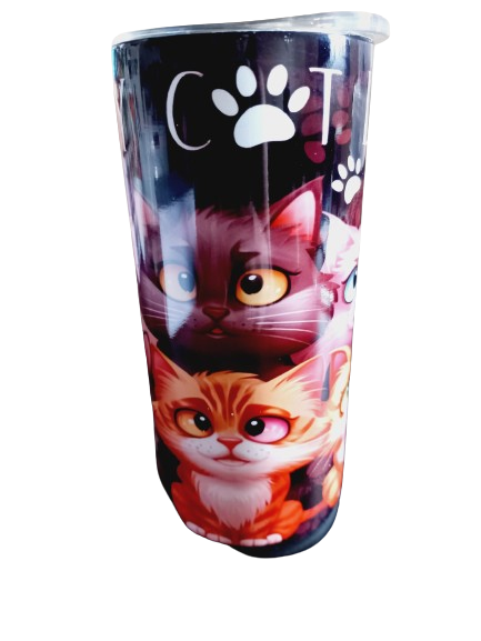 Crazy cat lady 15oz hot cold Tumbler - Wilde Gifts 