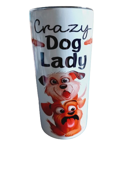 Crazy dog lady 15oz hot cold Tumbler - Wilde Gifts 