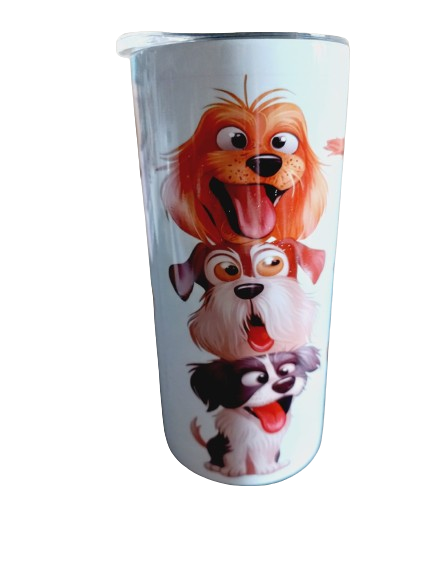 Crazy dog lady 15oz hot cold Tumbler - Wilde Gifts 