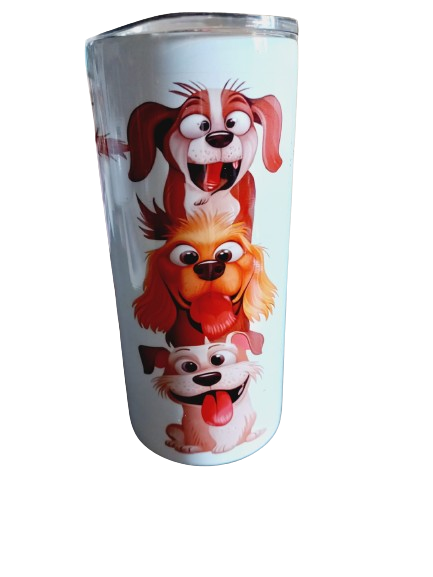 Crazy dog lady 15oz hot cold Tumbler - Wilde Gifts 