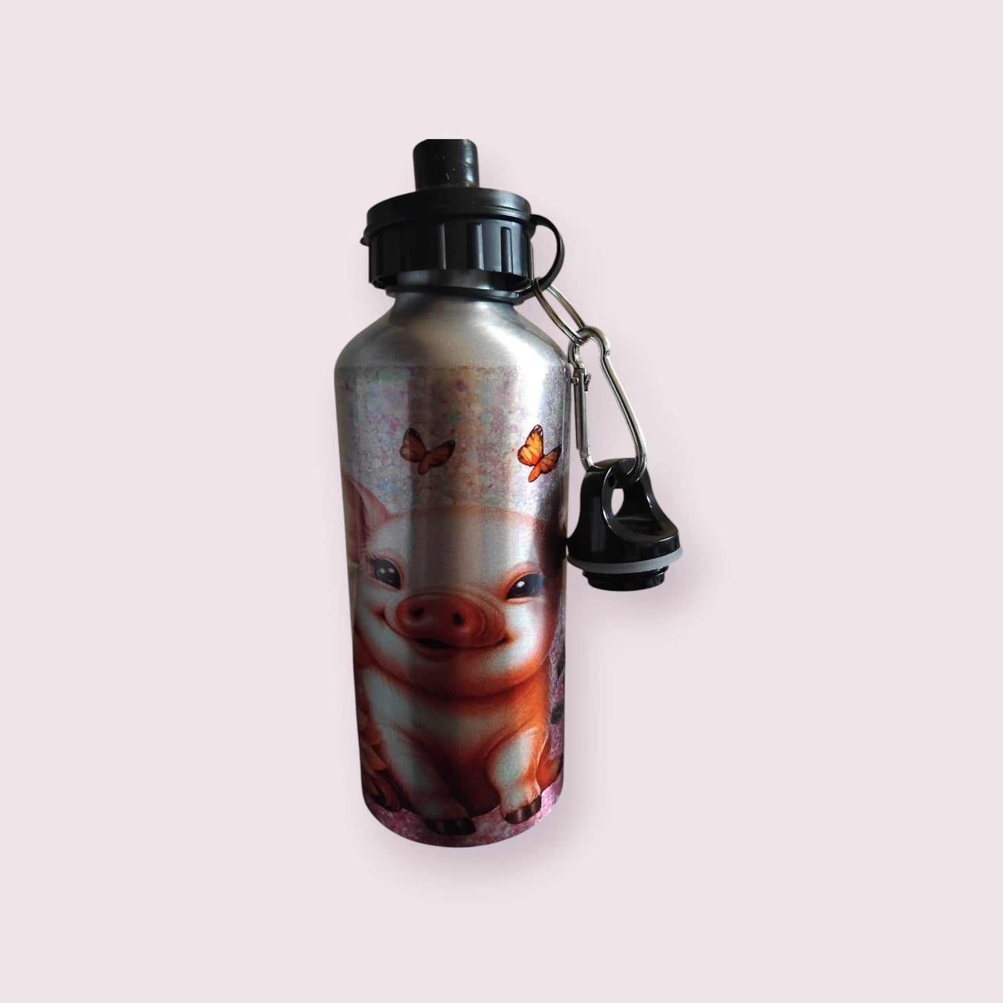 Cute Pig 600ml Water Bottle - Wilde Gifts Water Bottle