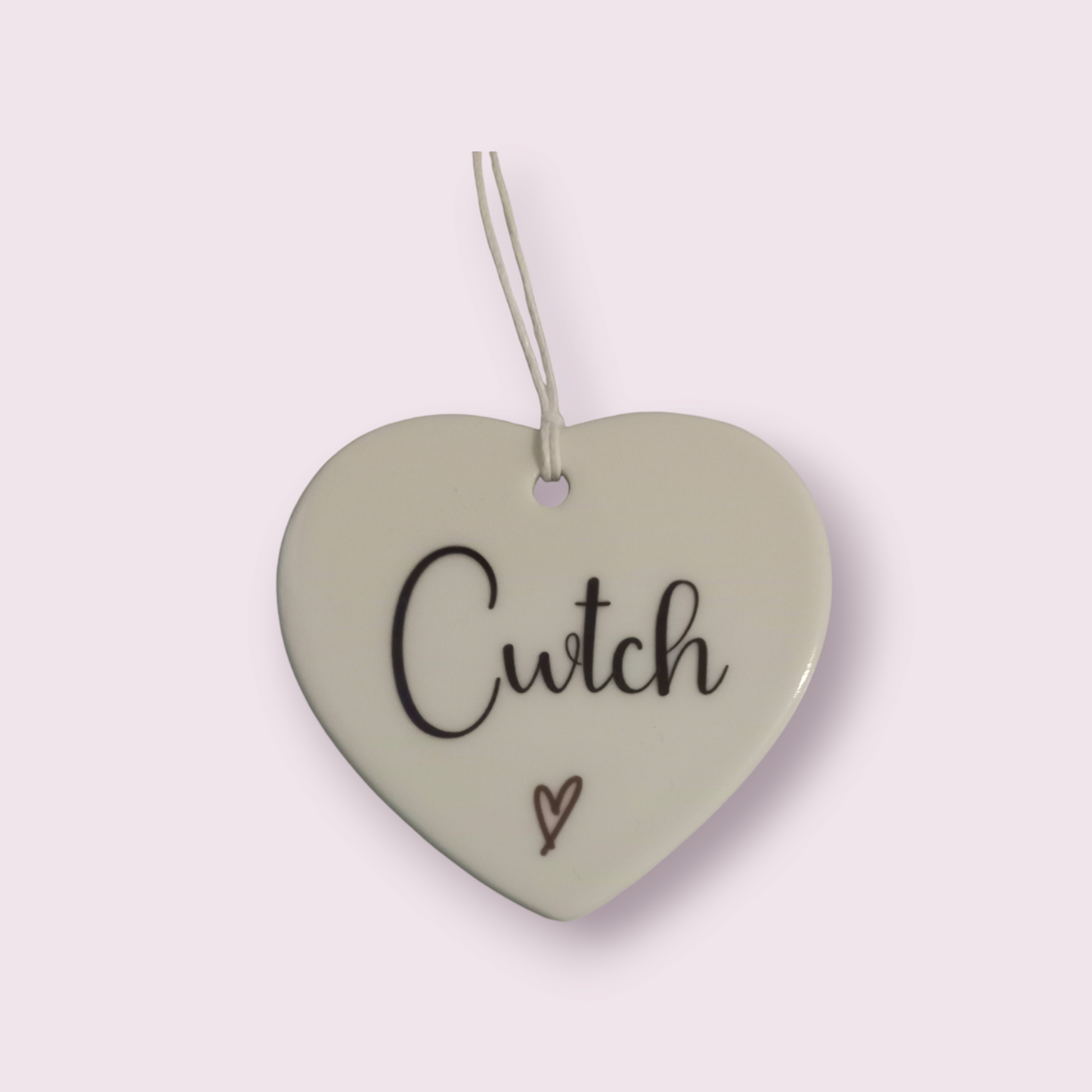 Cwtch Welsh 7cm ceramic heart - Wilde Gifts 