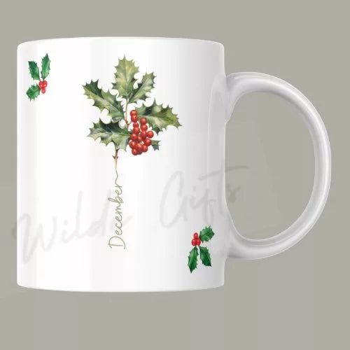 December Birthflower 11oz Mug - Wilde Gifts 