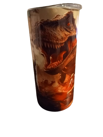 Dinosaur theme 15oz hot cold Tumbler - Wilde Gifts 