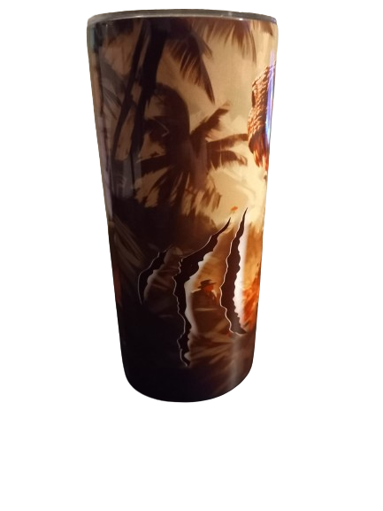 Dinosaur theme 15oz hot cold Tumbler - Wilde Gifts 