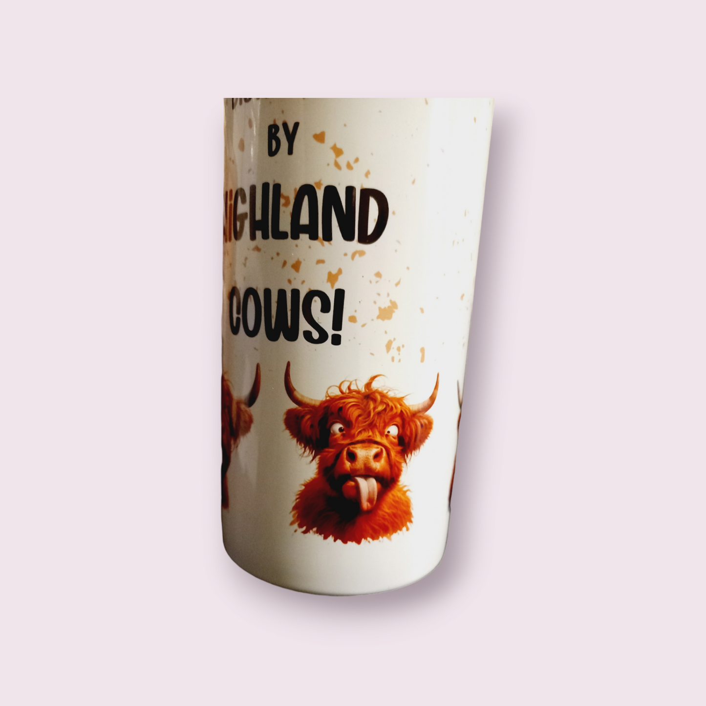 Distracted by Highland Cows 15oz hot cold Tumbler - Wilde Gifts 