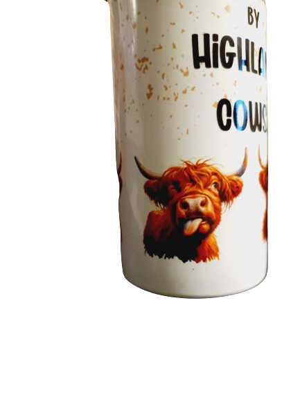 Distracted by Highland Cows 15oz hot cold Tumbler - Wilde Gifts 