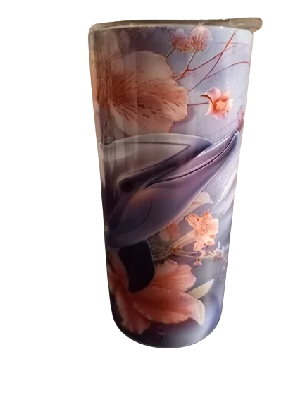 Dolphin 15oz hot cold Tumbler - Wilde Gifts Tumblers