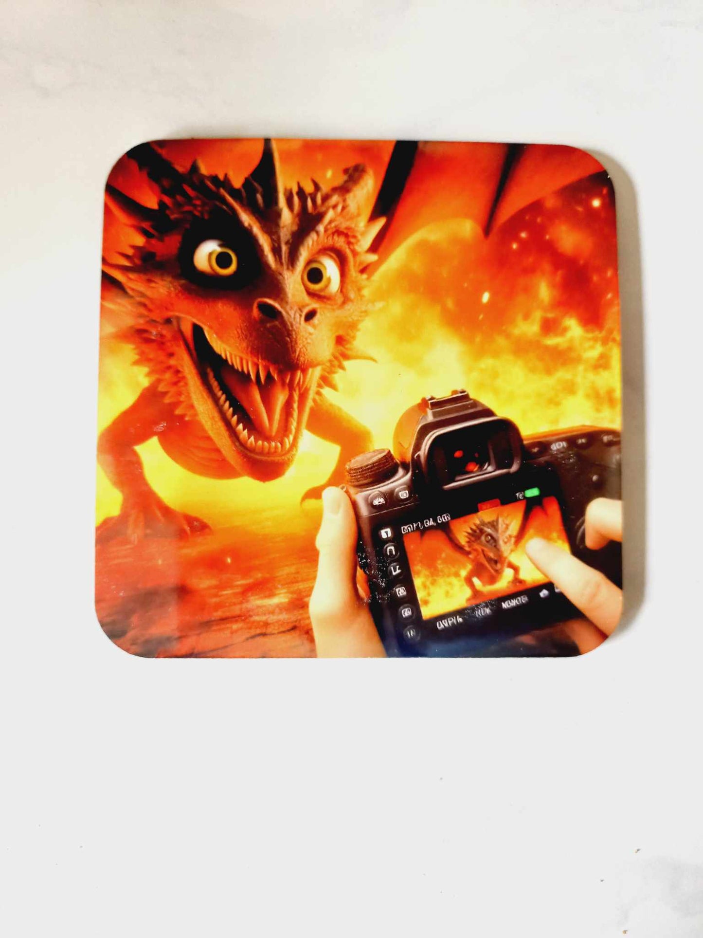 Dragon selfie Coaster - Wilde Gifts 