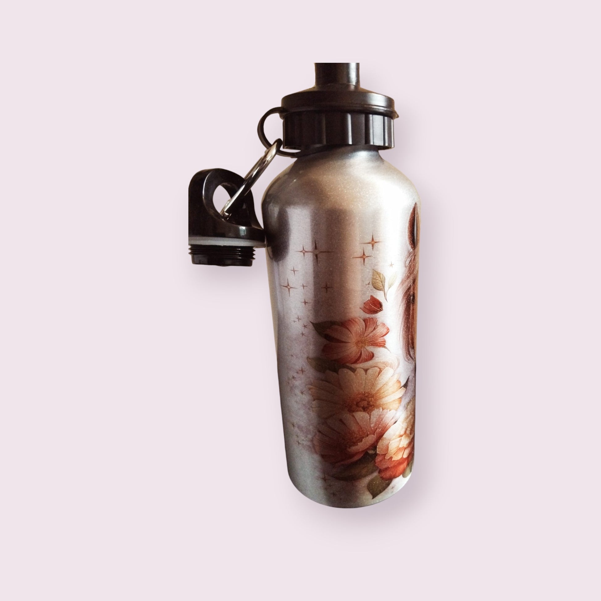 Floral Horse 600ml Water Bottle - Wilde Gifts Water Bottle