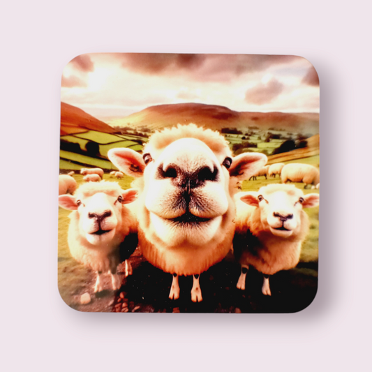 Funny sheep Coaster - Wilde Gifts 