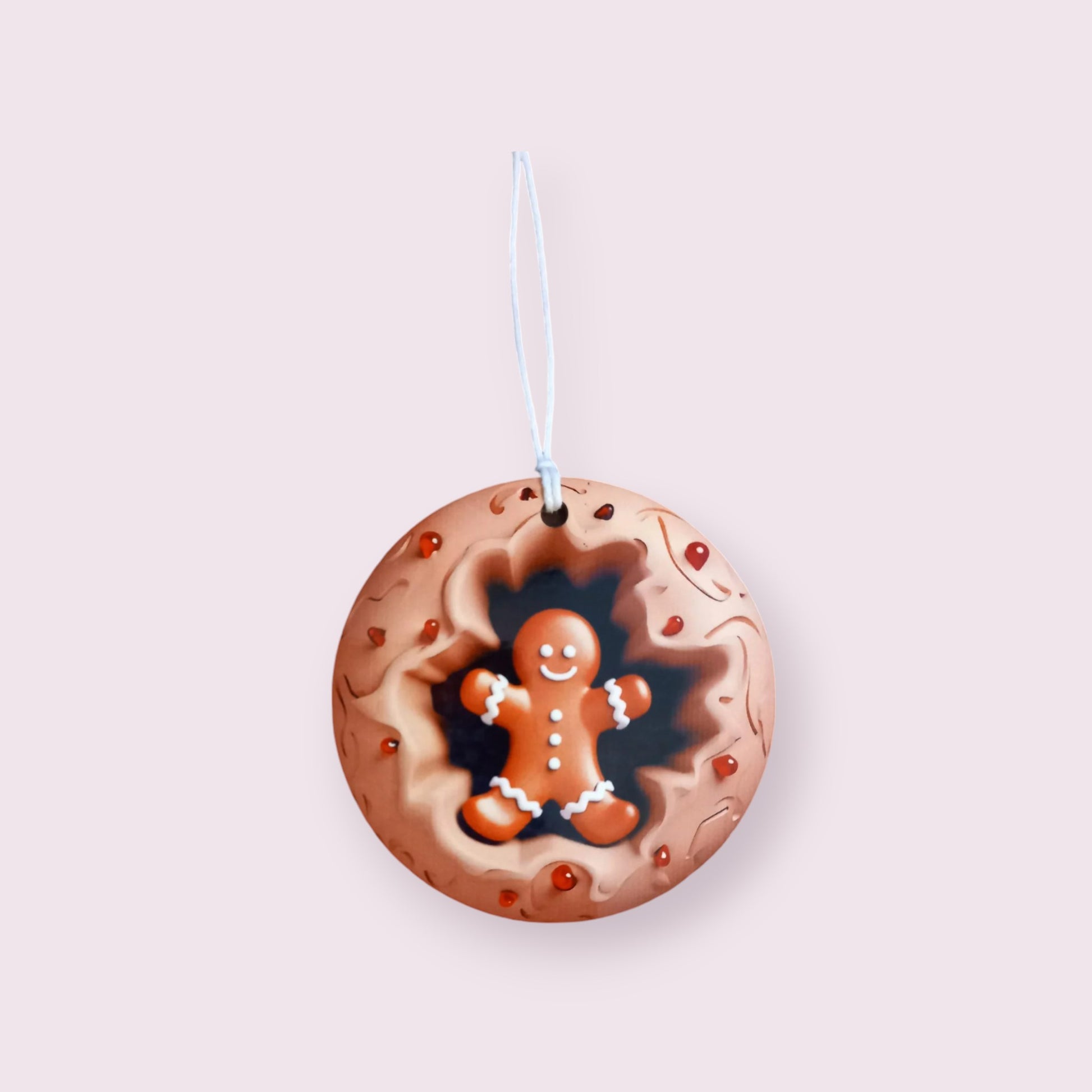 Gingerbread Christmas mdf flat bauble - Wilde Gifts Baubles