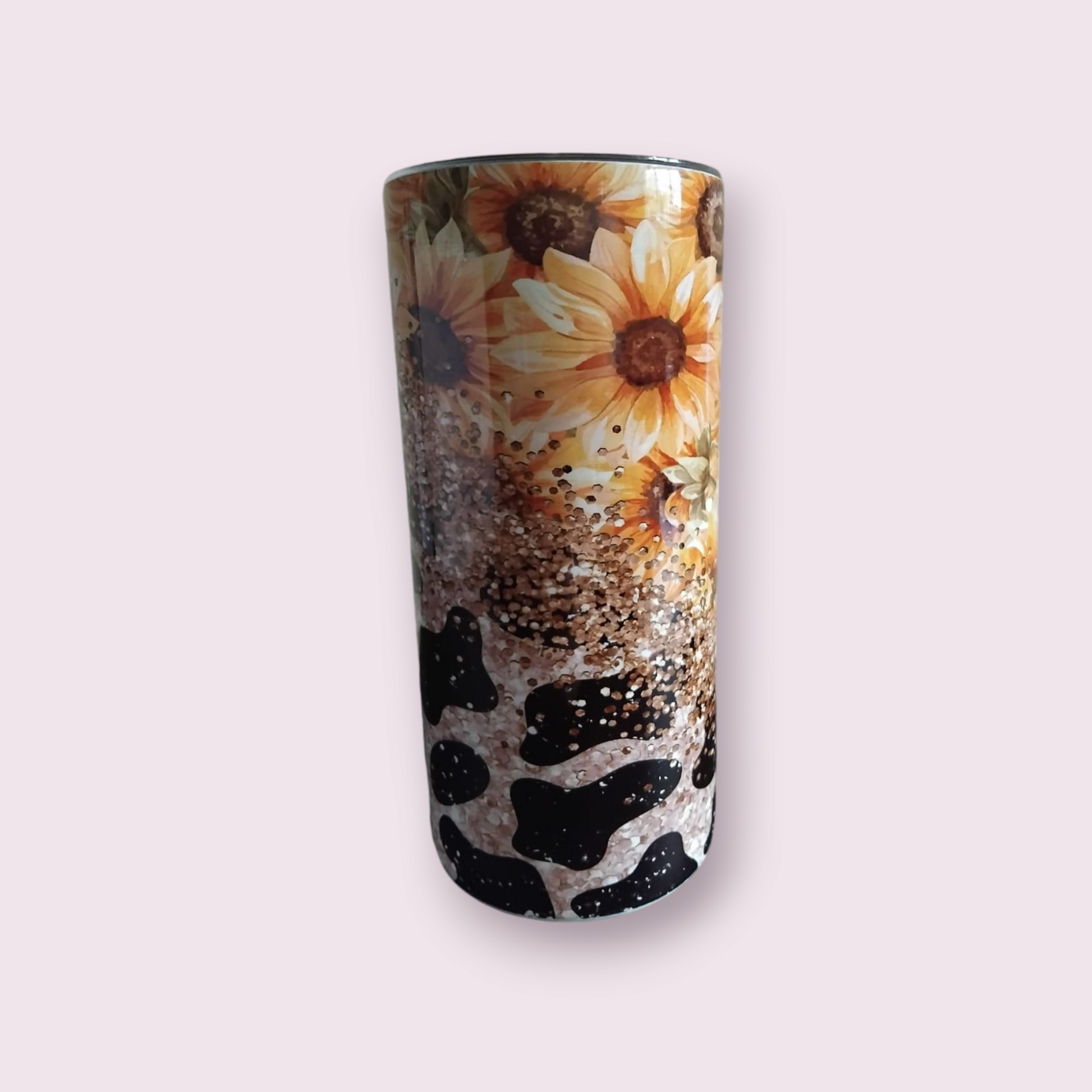 Glitter Print Sunflower 15oz Tumbler - Wilde Gifts 