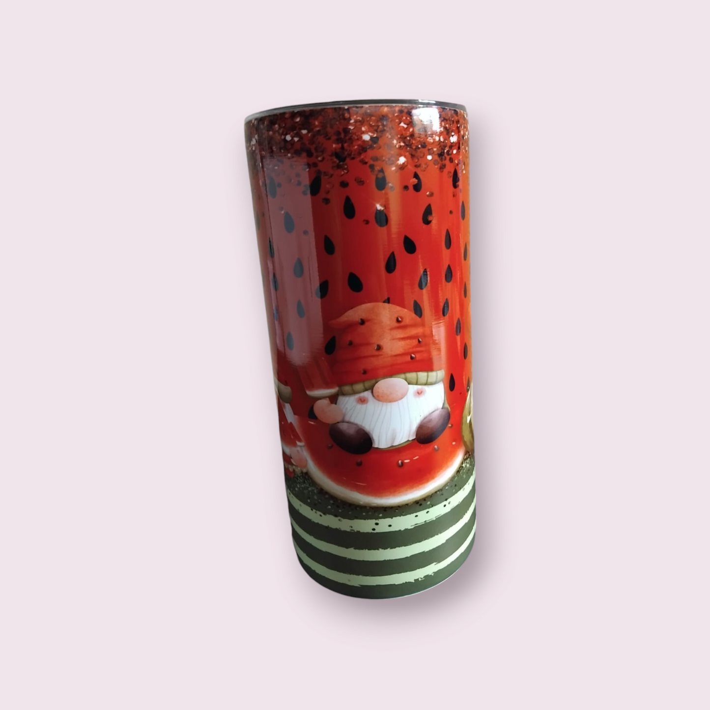 Gnome watermelon 15oz hot cold Tumbler - Wilde Gifts 