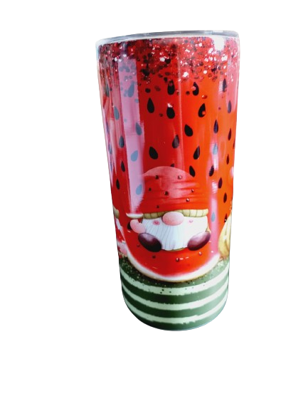 Gnome watermelon 15oz hot cold Tumbler - Wilde Gifts 