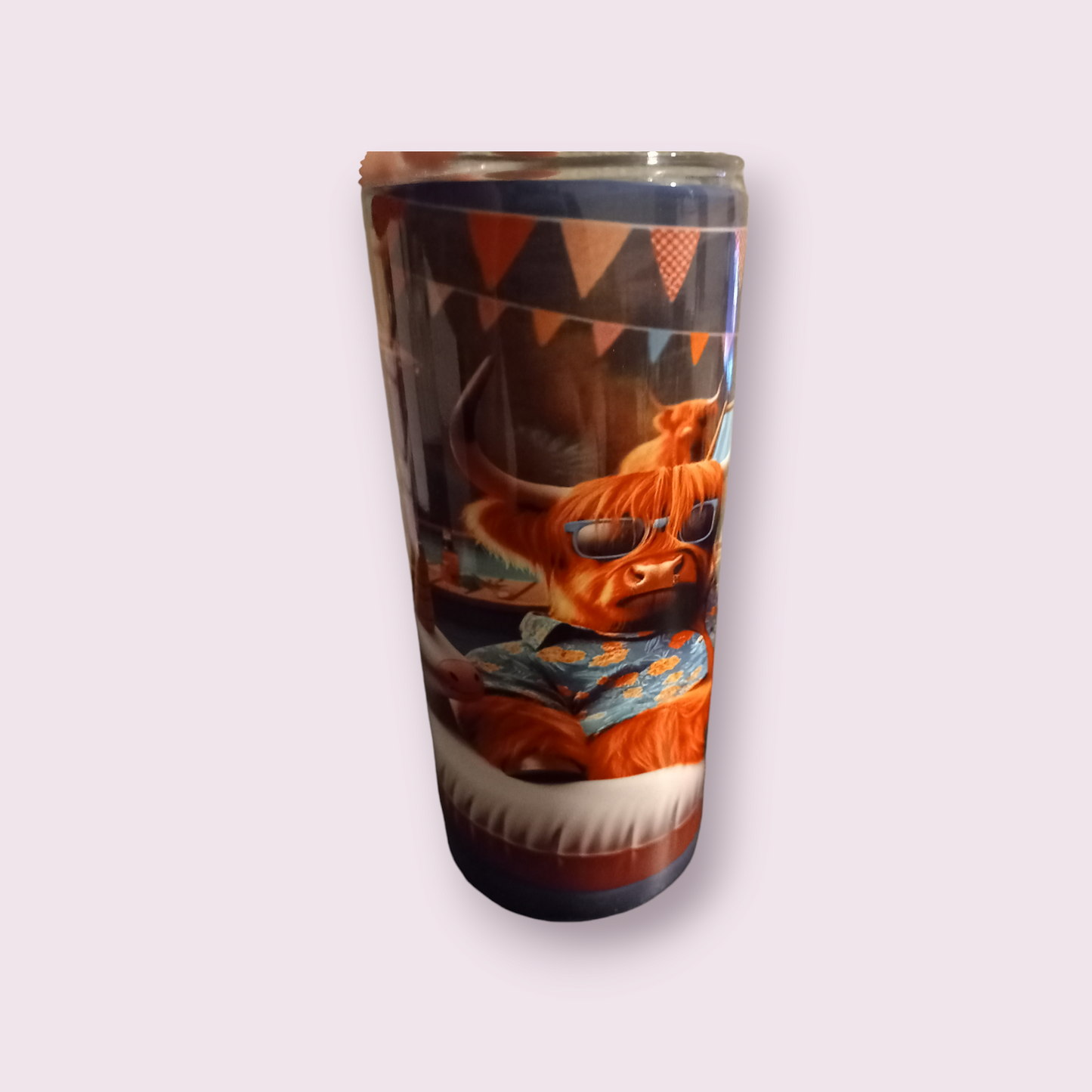 Highland pool party 15oz hot cold Tumbler - Wilde Gifts 