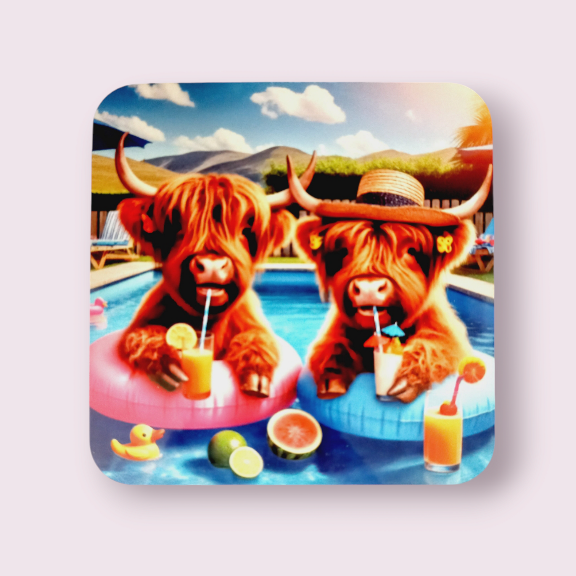 Highland pool party Coaster - Wilde Gifts 