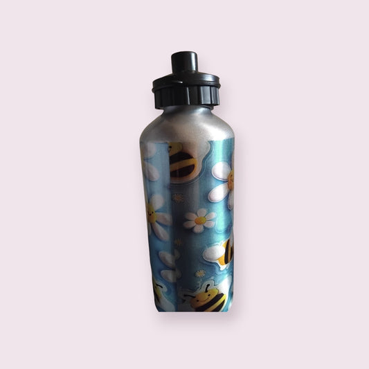 Inflated Bee Daisy 600ml Water Bottle - Wilde Gifts Water Bottle